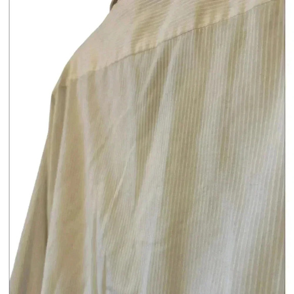CHRISTIAN DIOR Longsleeve Button Down White Verticle Striped Shirt * VINTAGE - Picture 8 of 14